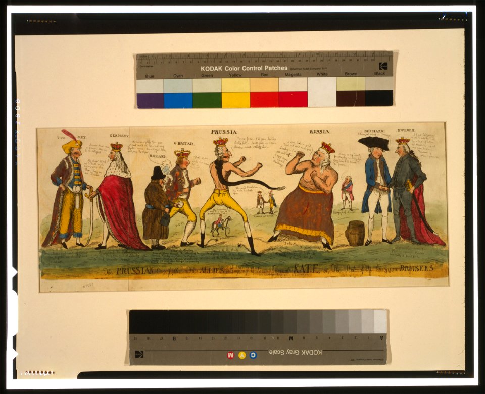 The Prussian prize-fighter and his allies attempting to tame imperial Kate, or, the state of the European bruisers LCCN99404759
