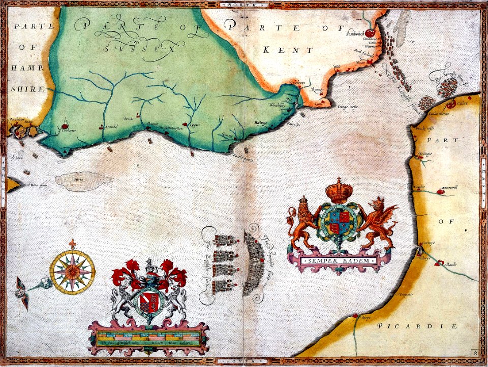 The pursuit to Calais, 4 - 6 August 1588 RMG D3298