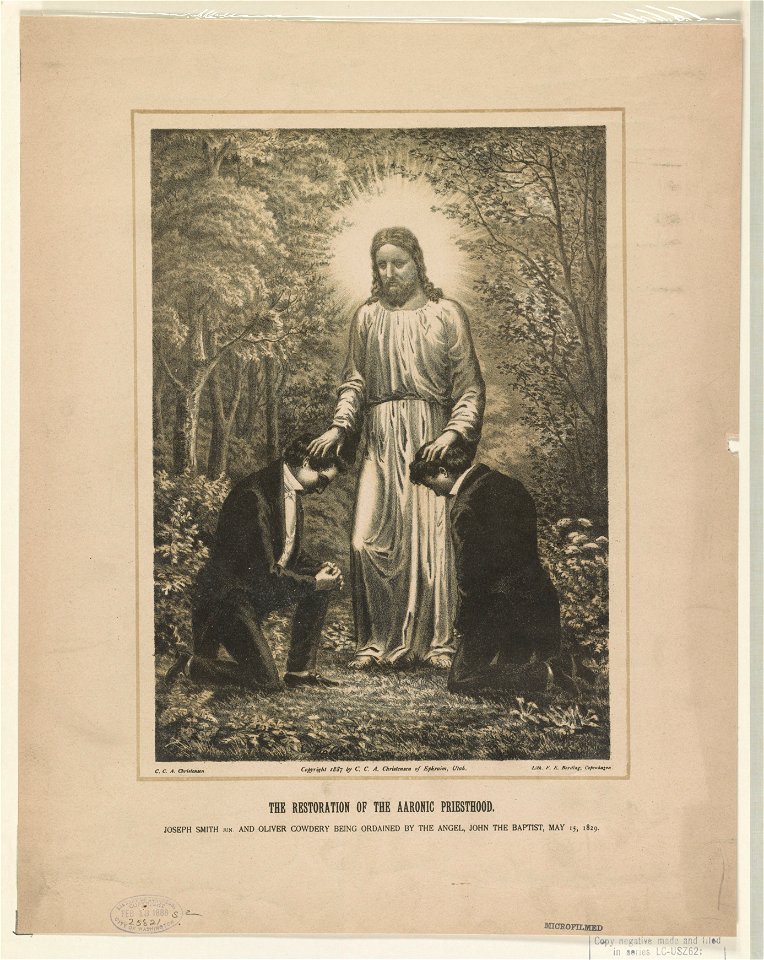 The restoration of the Aaronic priesthood LCCN2003680614