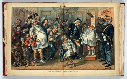 The Presidential recruiting-office - Gillam. LCCN2012645197