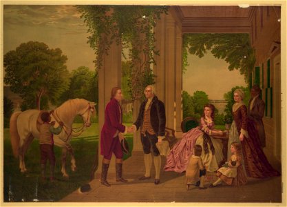 The reception of Lafayette at Mount Vernon, home of Washington LCCN2006678648