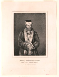 The Rabbi, Enoch Zundel, the true messenger from Jerusalem - drawn from memory and lithographed by A.A. Hoffay. LCCN89714292