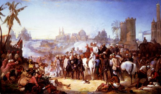 The Relief of Lucknow, 1857 by Thomas Jones Barker