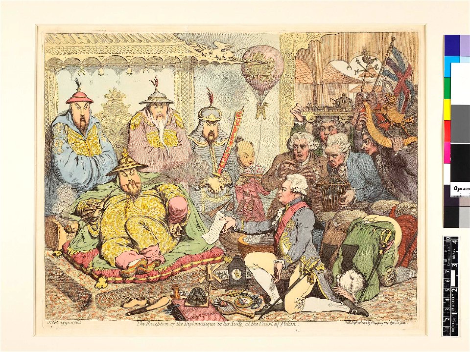 The reception of the diplomatique & his suite, at the court of Pekin (BM J,3.20 1)