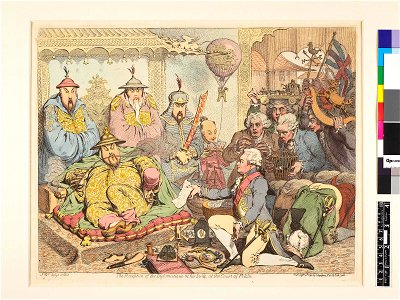 The reception of the diplomatique & his suite, at the court of Pekin (BM J,3.20 1)