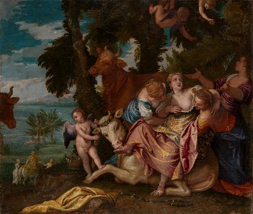 The Rape of Europa, about 1570, Paolo Veronese. Free illustration for personal and commercial use.