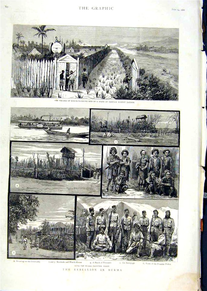 The Rebellion in Burma - The Graphic, 1886