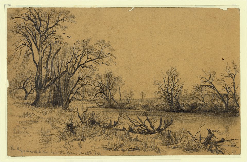 The Rappahannock River below the Station, Jan. 28, 1864 LCCN2004661565