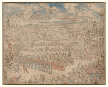 The Roman Triumph, drawing by James Ensor, Prints Department, Royal Library of Belgium, S. IV 29334