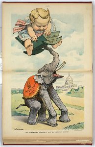 The Republican elephant and his growing burden - J.S. Pughe. LCCN2010652028