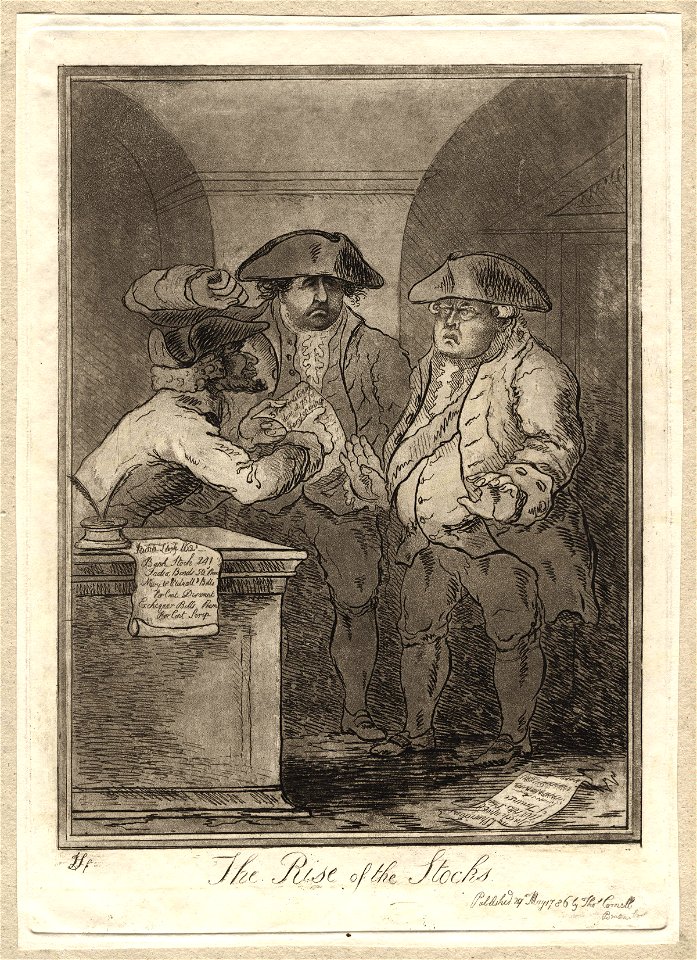 The rise of the stocks' (Charles James Fox; Frederick North, 2nd Earl of Guilford) by Thomas Cornell
