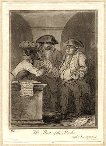 The rise of the stocks' (Charles James Fox; Frederick North, 2nd Earl of Guilford) by Thomas Cornell