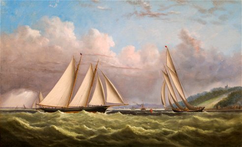 The Royal Schooner Hildegarde, Queen’s Cup 1877, by Arthur Wellington Fowles 2016