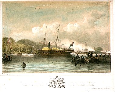 The Royal Yacht lying in Barn-Pool, her Majesty returning from her visit to Mount Edgecumbe RMG PU6533