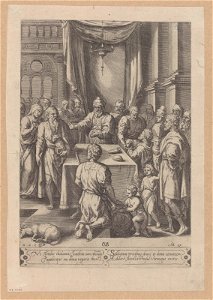 The refusal of Joachim's offer 1576 print by Chrispijn van den Broeck, S.I 1034, Prints Department, Royal Library of Belgium