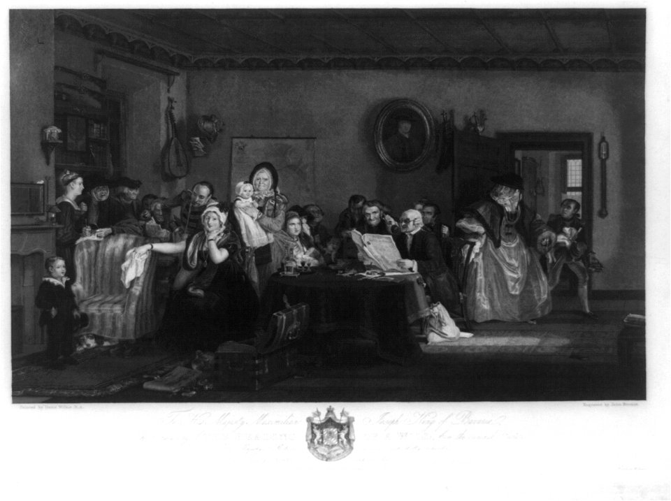 The reading of a will - engraved by John Burnet ; painted by David Wilkie, R.A. LCCN92519203