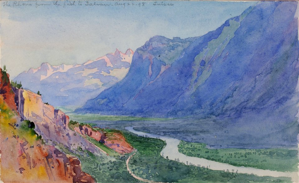 The Rhone from the Path to Salvari (Switzerland)-1983.83.190 1
