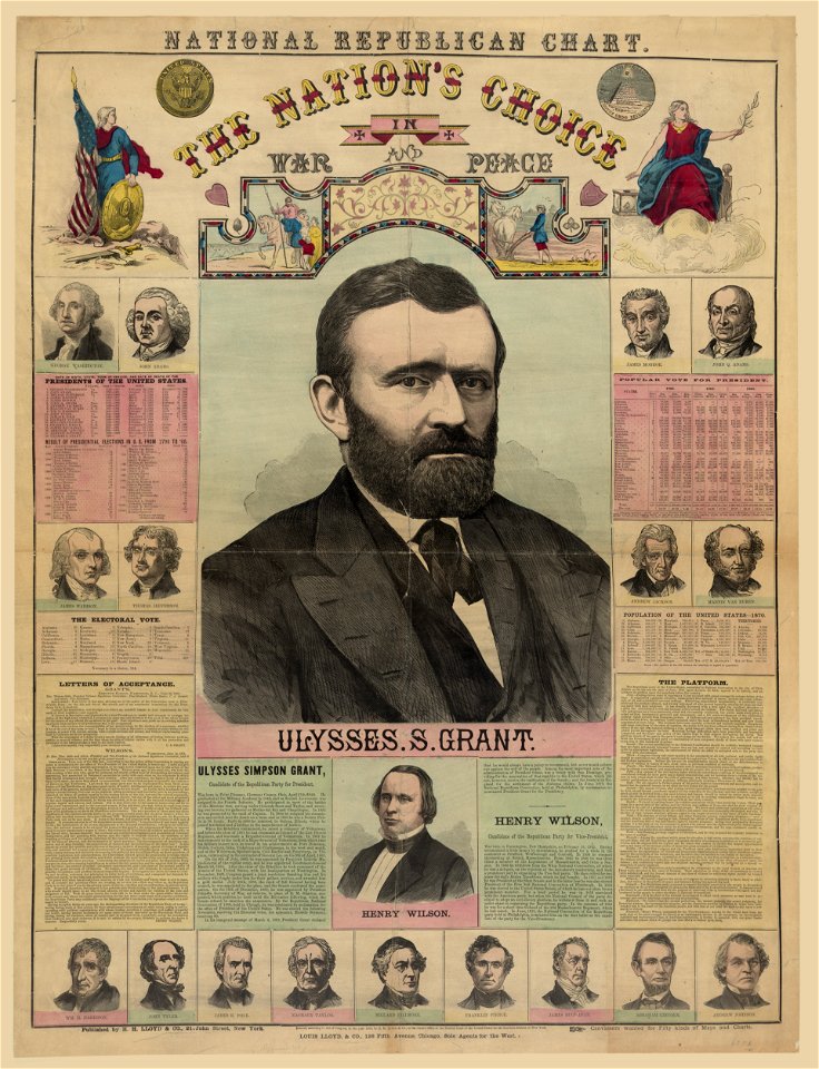 The Republican chart. The nation's choice in war and peace Ulysses S. Grant - M.T. Boyd. LCCN2012648820