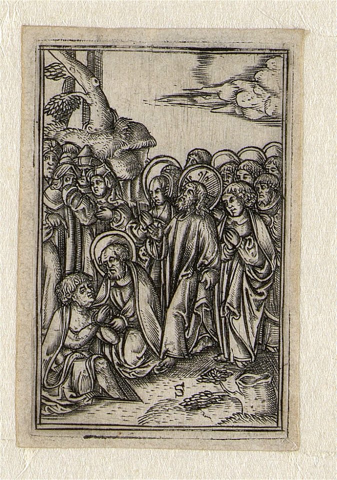 The Resurrection of Lazarus ca.1519 print by Master S., S.III 27751, Prints Department, Royal Library of Belgium