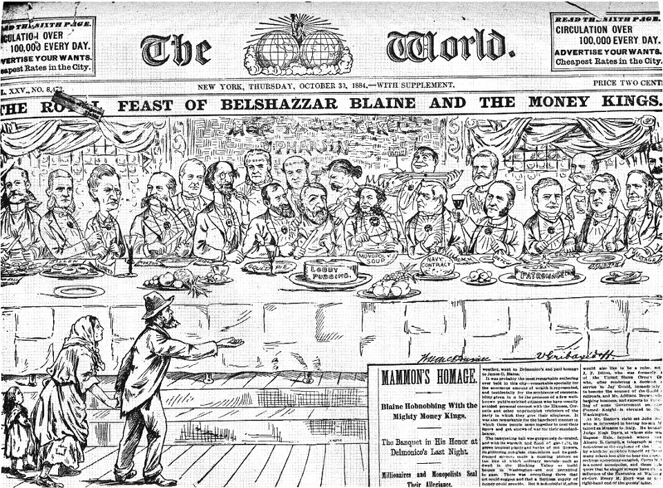 The Royal Feast of Belshazzar Blaine and the Money Kings (1884)