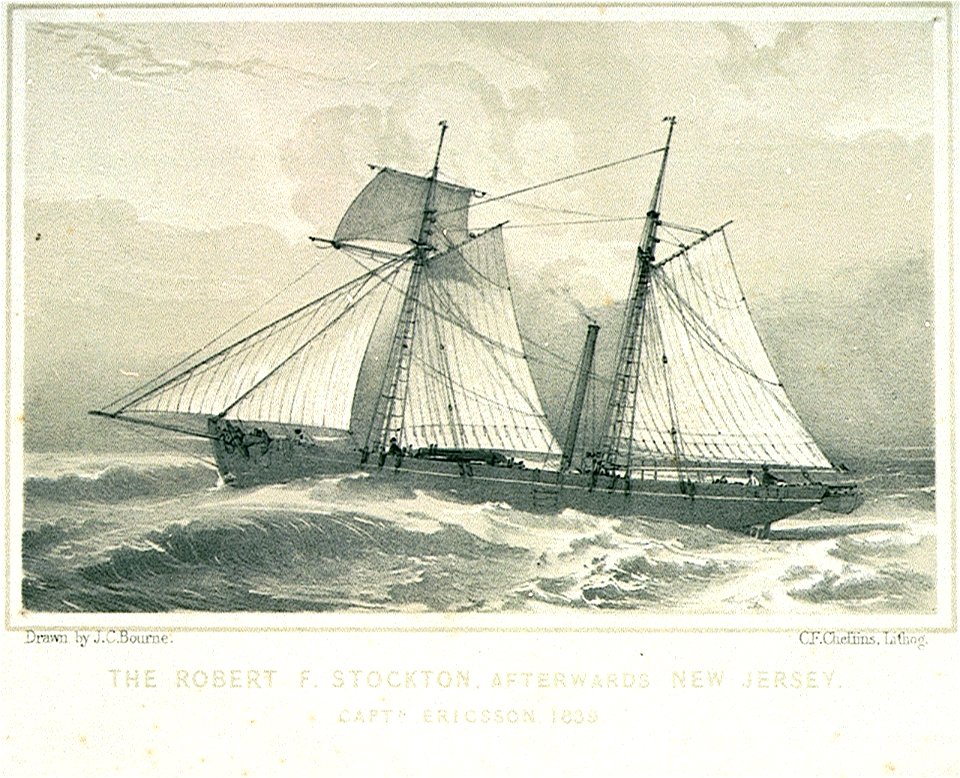 The Robert F. Stockton, afterwards New Jersey. Captn. Ericsson, 1839 RMG PU6701