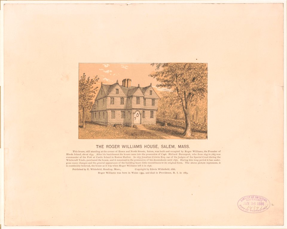 The Roger Williams House, Salem, Mass LCCN2003681040