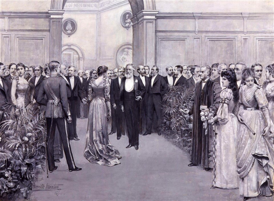The Royal Academy Conversazione, 1891 by G. Grenville Manton