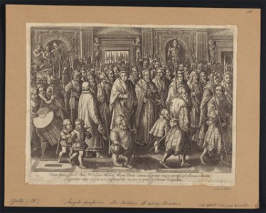 The Return of Cosimo I to His Palace ca.1582 print by Stradanus, S.II 149862, Prints Department, Royal Library of Belgium