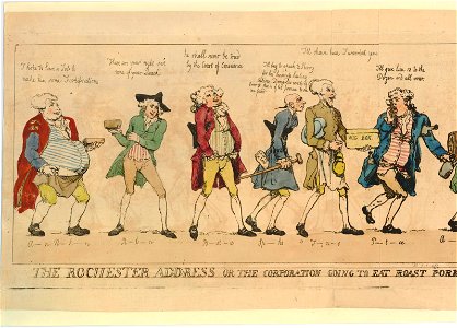 The Rochester address or the corporation going to eat roast pork and oysters with the r-g-t. (BM 1851,0901.457 1)