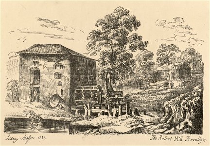 The Rosset mill, Trevallyn 1821. Free illustration for personal and commercial use.