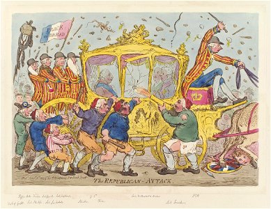 The Republican attack by James Gillray. Free illustration for personal and commercial use.