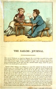 The Sailor's Journal (caricature) RMG PW3855. Free illustration for personal and commercial use.