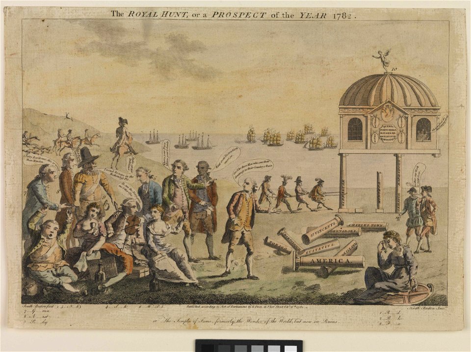 The Royal Hunt, or a Prospect of the Year 1782 (caricature) RMG PW3980