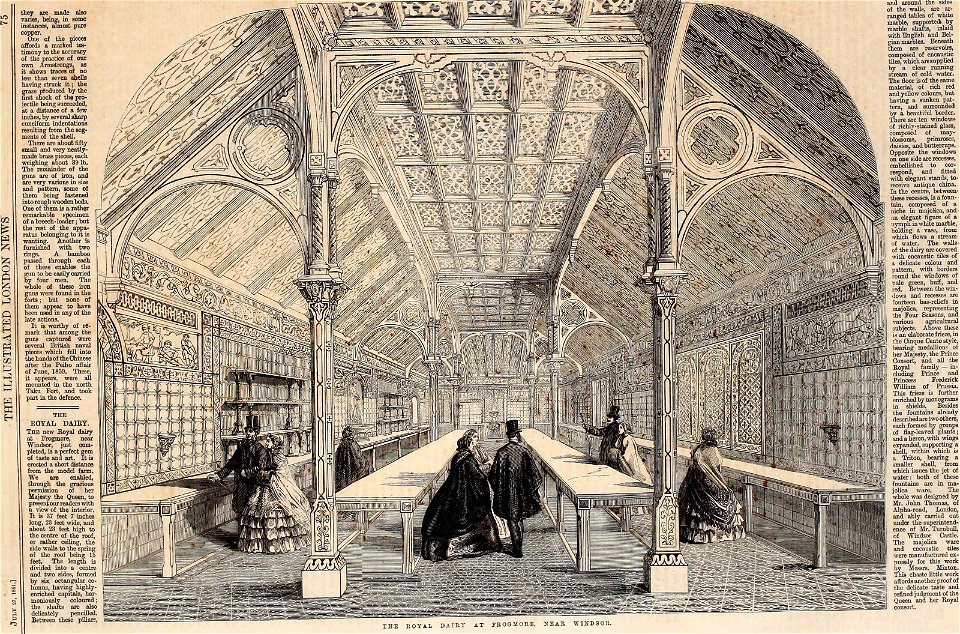 The Royal Dairy at Frogmore, near Windsor - ILN 1861