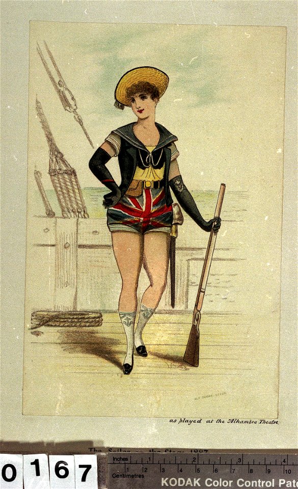 The Sailor on the Stage, 1887 (caricature) RMG PU0167