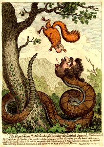 The Republican rattle-snake fascinating the Bedford-Squirrel. (BM 1851,0901.760)