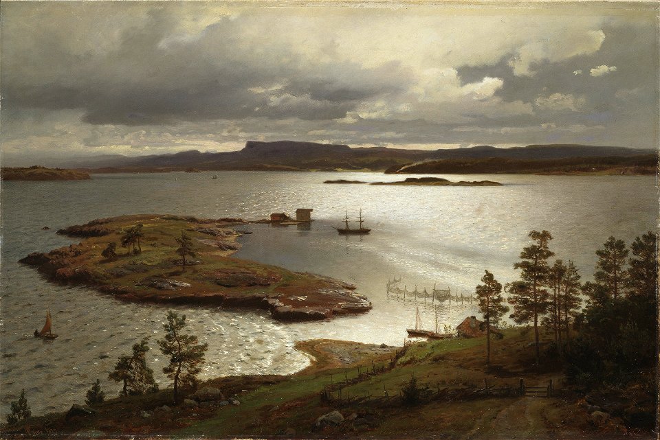 The Sandvik Fiord (Hans Fredrik Gude) - Nationalmuseum - 18346
