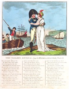 The Sailor's Journal. Sung by Mr Incledon at Covent Garden Theatre, &c (caricature) RMG PU4777