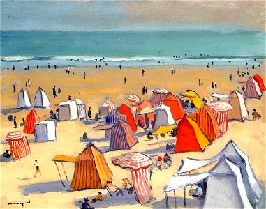 The Sandy Beach at Olonne Albert Marquet (1938). Free illustration for personal and commercial use.