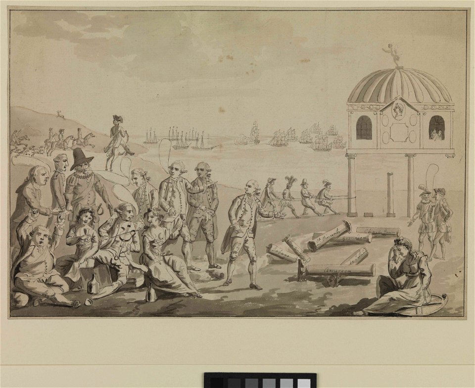The Royal Hunt or a prospect of the Year 1782 (caricature) RMG PW3977