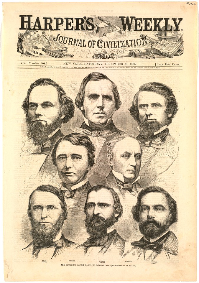 The seceding South Carolina delegation (Boston Public Library)