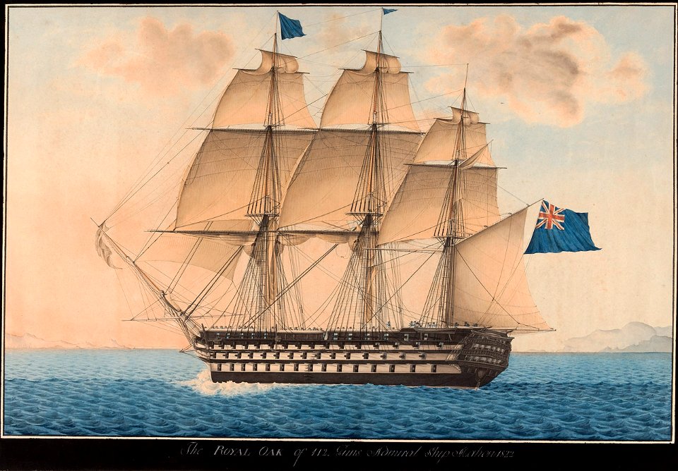 The Royal Oak of 112 Guns Admiral Ship Mahon 1822 RMG PY9218