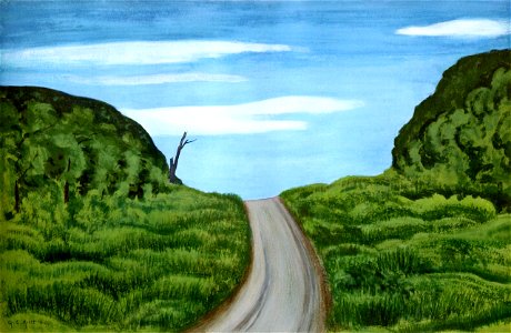 The Road to Stony Clove. Free illustration for personal and commercial use.