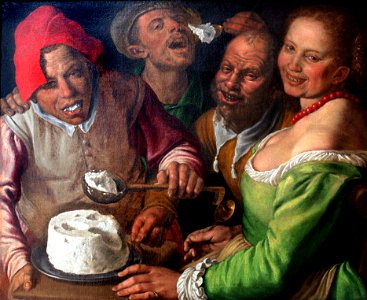 The Ricotta eaters-Vincenzo Campi-MBA Lyon H673-IMG 0324. Free illustration for personal and commercial use.