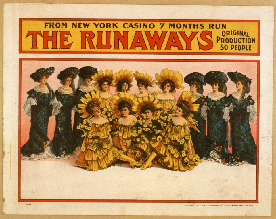 The runaways from New York Casino, 7 months run - original production, 50 people. LCCN2014635480