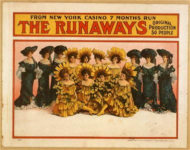 The runaways from New York Casino, 7 months run - original production, 50 people. LCCN2014635480