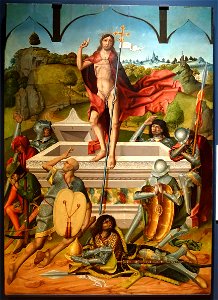 The Resurrection by Maestro Bartolomé and workshop, 1480-1488, oil on panel - University of Arizona Museum of Art - University of Arizona - Tucson, AZ - DSC08392
