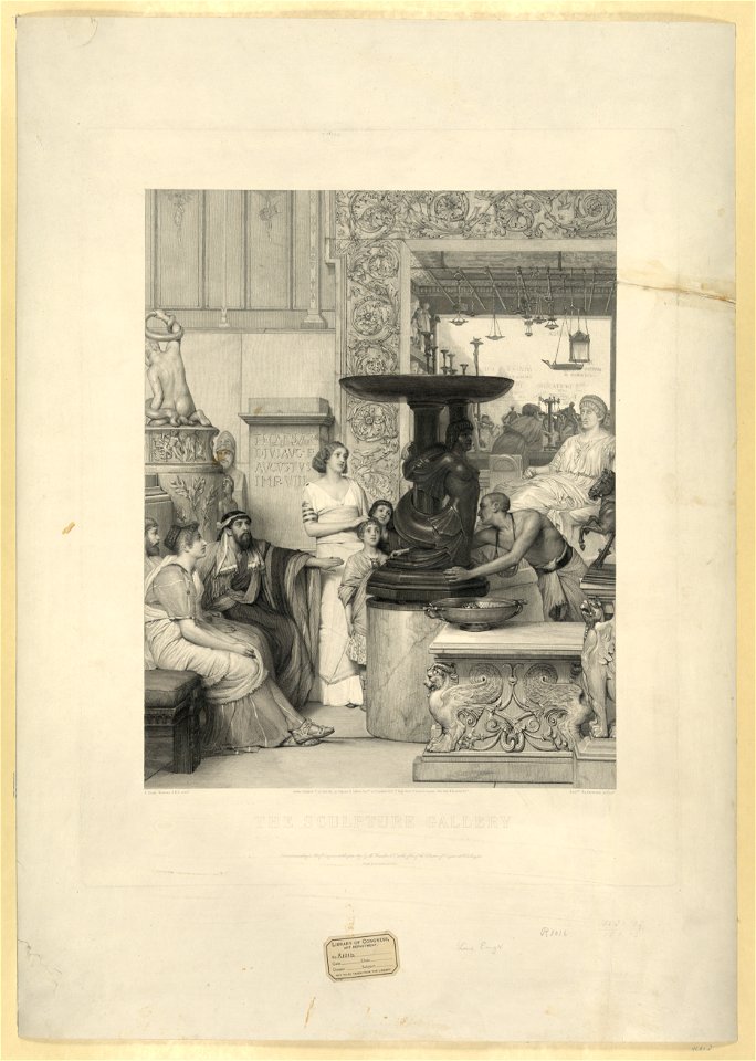 The sculpture gallery - L. Alma Tadema A.R.A. pinxt. ; Augte. Blanchard sculpt. LCCN2006677680