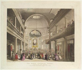 The Roman Catholic Chapel by Rudolph Ackermann