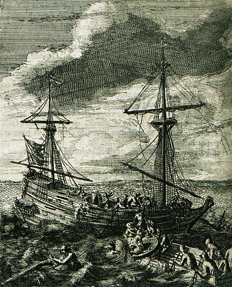 The sailors of Tershelling abandon their ship - Struys Jan Janszoon - 1681